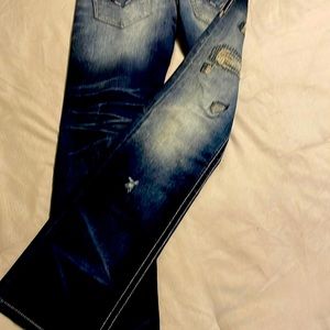 Affliction Blake 31 waist 32 inseam new without tag…. Dark blue slim/flare